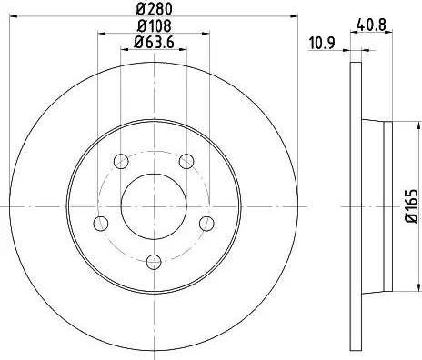 HELLA 8DD 355 111-401 - Тормозной диск unicars.by