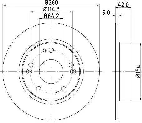 HELLA 8DD 355 114-321 - Тормозной диск unicars.by