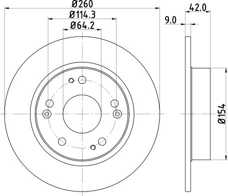 HELLA 8DD 355 118-991 - Тормозной диск unicars.by