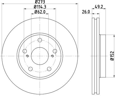 HELLA 8DD 355 118-951 - Тормозной диск unicars.by