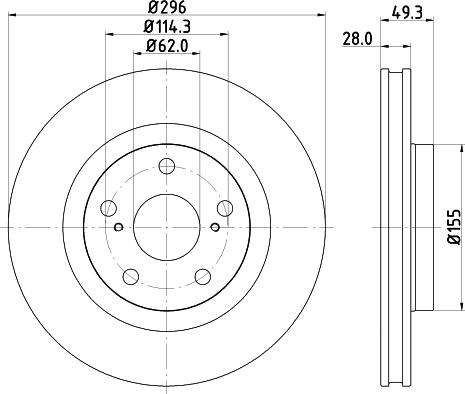 HELLA 8DD 355 118-561 - Тормозной диск unicars.by