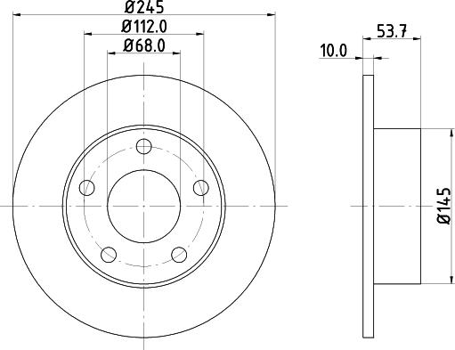 HELLA 8DD 355 118-581 - Тормозной диск unicars.by