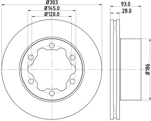 HELLA 8DD 355 118-061 - Тормозной диск unicars.by