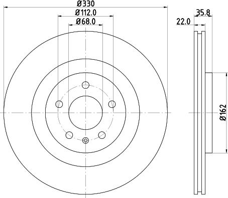 HELLA 8DD 355 118-021 - Тормозной диск unicars.by