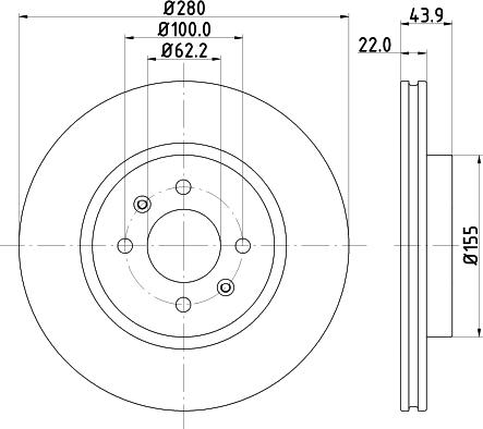 HELLA 8DD 355 118-251 - Тормозной диск unicars.by