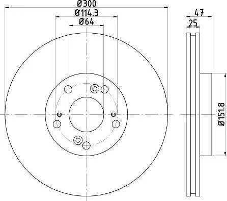 HELLA 8DD 355 112-151 - Тормозной диск unicars.by