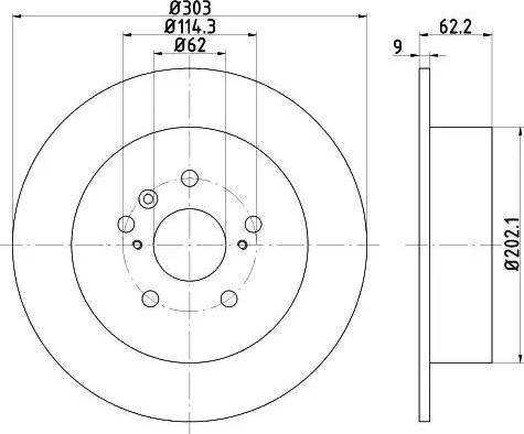 HELLA 8DD 355 112-401 - Тормозной диск unicars.by