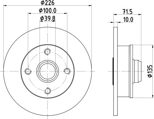 HELLA 8DD 355 113-462 - Тормозной диск unicars.by