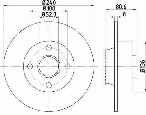 HELLA 8DD 355 113-481 - Тормозной диск unicars.by