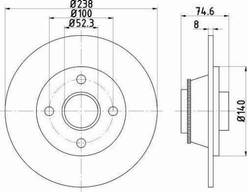 HELLA 8DD 355 113-431 - Тормозной диск unicars.by