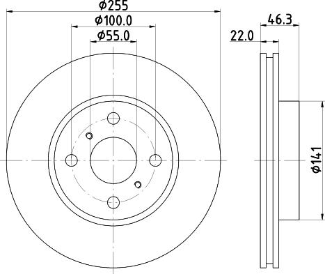 HELLA 8DD 355 113-581 - Тормозной диск unicars.by