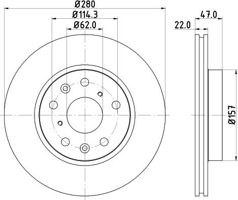 HELLA 8DD 355 113-631 - Тормозной диск unicars.by