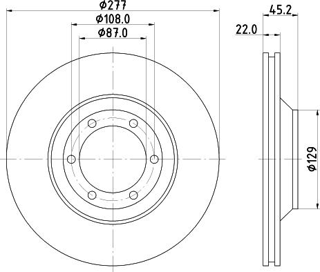 HELLA 8DD 355 113-041 - Тормозной диск unicars.by