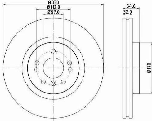 HELLA 8DD 355 121-171 - Тормозной диск unicars.by