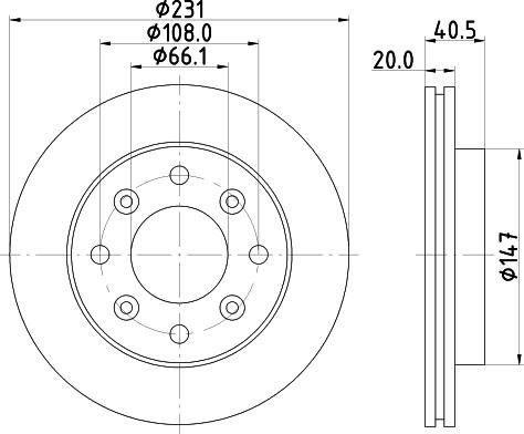 HELLA 8DD 355 113-801 - Тормозной диск unicars.by