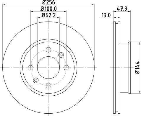 HELLA 8DD 355 112-471 - Тормозной диск unicars.by