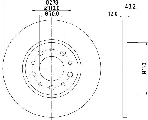 HELLA 8DD 355 112-541 - Тормозной диск unicars.by