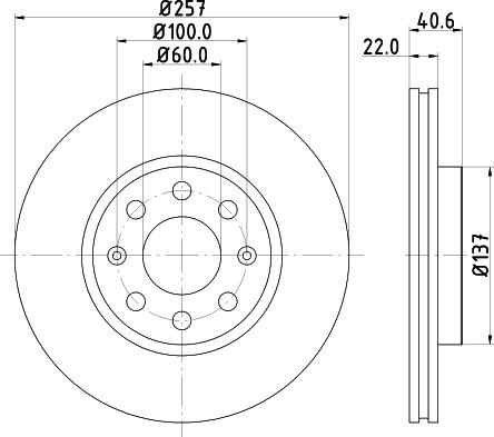 HELLA 8DD 355 112-581 - Тормозной диск unicars.by