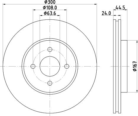 HELLA 8DD 355 112-091 - Тормозной диск unicars.by