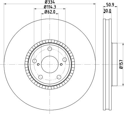 HELLA 8DD 355 112-861 - Тормозной диск unicars.by