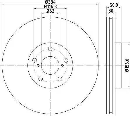 HELLA 8DD 355 121-851 - Тормозной диск unicars.by