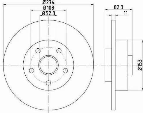 HELLA 8DD 355 112-351 - Тормозной диск unicars.by