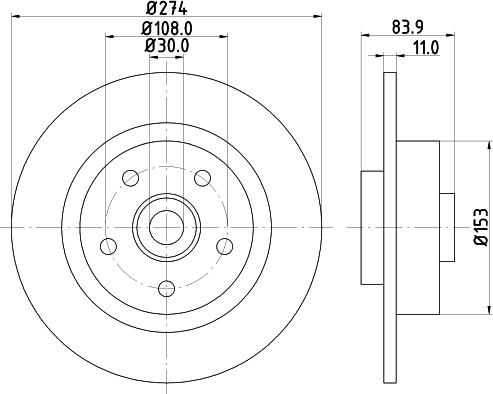 HELLA 8DD 355 112-361 - Тормозной диск unicars.by