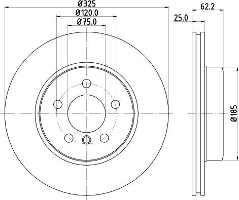 HELLA 8DD 355 123-841 - Тормозной диск unicars.by