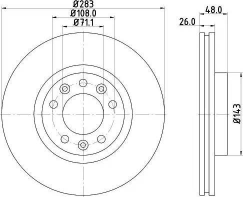 HELLA 8DD 355 117-341 - Тормозной диск unicars.by