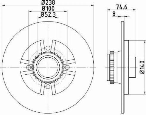 HELLA 8DD 355 117-311 - Тормозной диск unicars.by