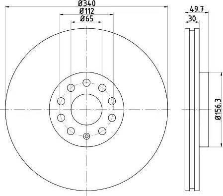 HELLA 8DD 355 121-921 - Тормозной диск unicars.by