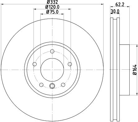 HELLA 8DD 355 117-731 - Тормозной диск unicars.by