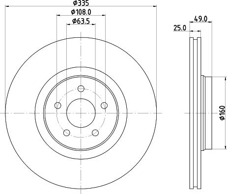 HELLA 8DD 355 134-631 - Тормозной диск unicars.by