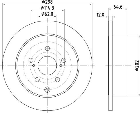 HELLA 8DD 355 134-281 - Тормозной диск unicars.by