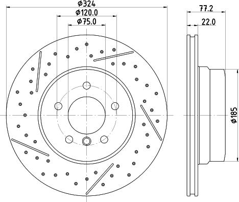 HELLA 8DD 355 130-011 - Тормозной диск unicars.by