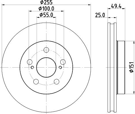 HELLA 8DD 355 131-911 - Тормозной диск unicars.by