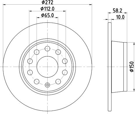 HELLA 8DD 355 131-811 - Тормозной диск unicars.by