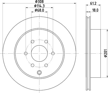 HELLA 8DD 355 131-392 - Тормозной диск unicars.by