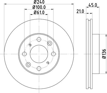 HELLA 8DD 355 133-941 - Тормозной диск unicars.by