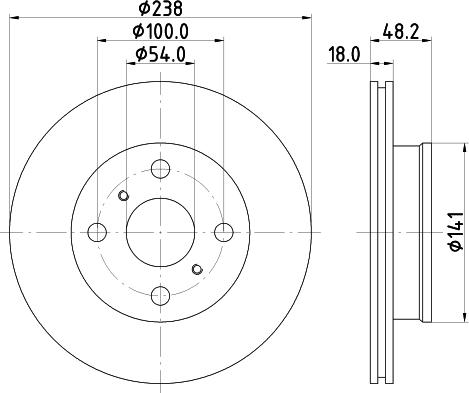 HELLA 8DD 355 133-901 - Тормозной диск unicars.by