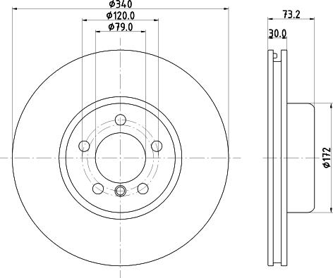 HELLA 8DD 355 133-541 - Тормозной диск unicars.by