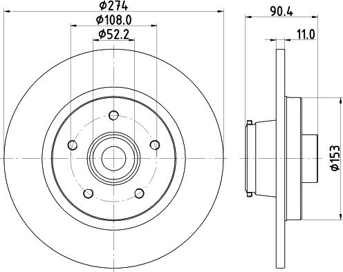 HELLA 8DD 355 133-851 - Тормозной диск unicars.by