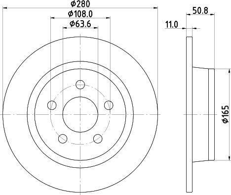 HELLA 8DD 355 133-741 - Тормозной диск unicars.by