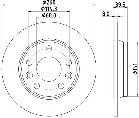 HELLA 8DD 355 133-761 - Тормозной диск unicars.by