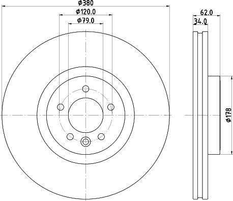 HELLA 8DD 355 132-951 - Тормозной диск unicars.by