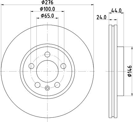 HELLA 8DD 355 132-891 - Тормозной диск unicars.by