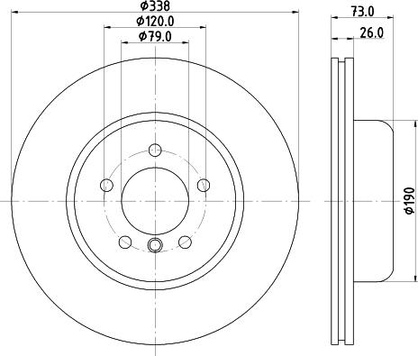 HELLA 8DD 355 132-771 - Тормозной диск unicars.by