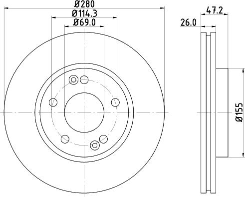 HELLA 8DD 355 129-431 - Тормозной диск unicars.by