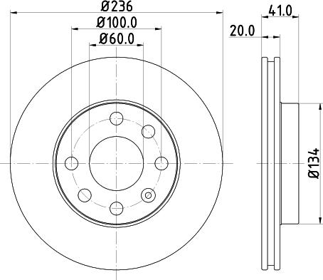 HELLA 8DD 355 129-881 - Тормозной диск unicars.by