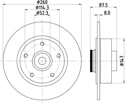 HELLA 8DD 355 129-871 - Тормозной диск unicars.by